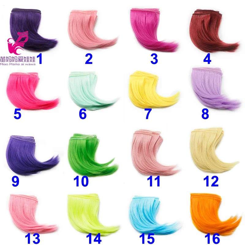 Factory Offer 10cm and 15CM Doll  Hair High-temperature Synthetic Doll Wigs Diy Doll Hair