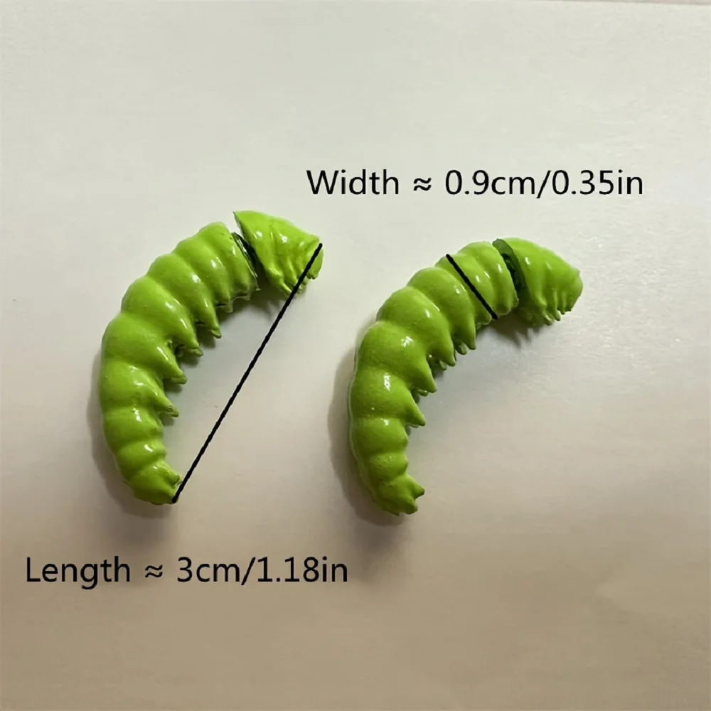 Personality Practical Joke Caterpillar Earrings for Men Women Party Gifts Biker Jewelry Fashion Accessories