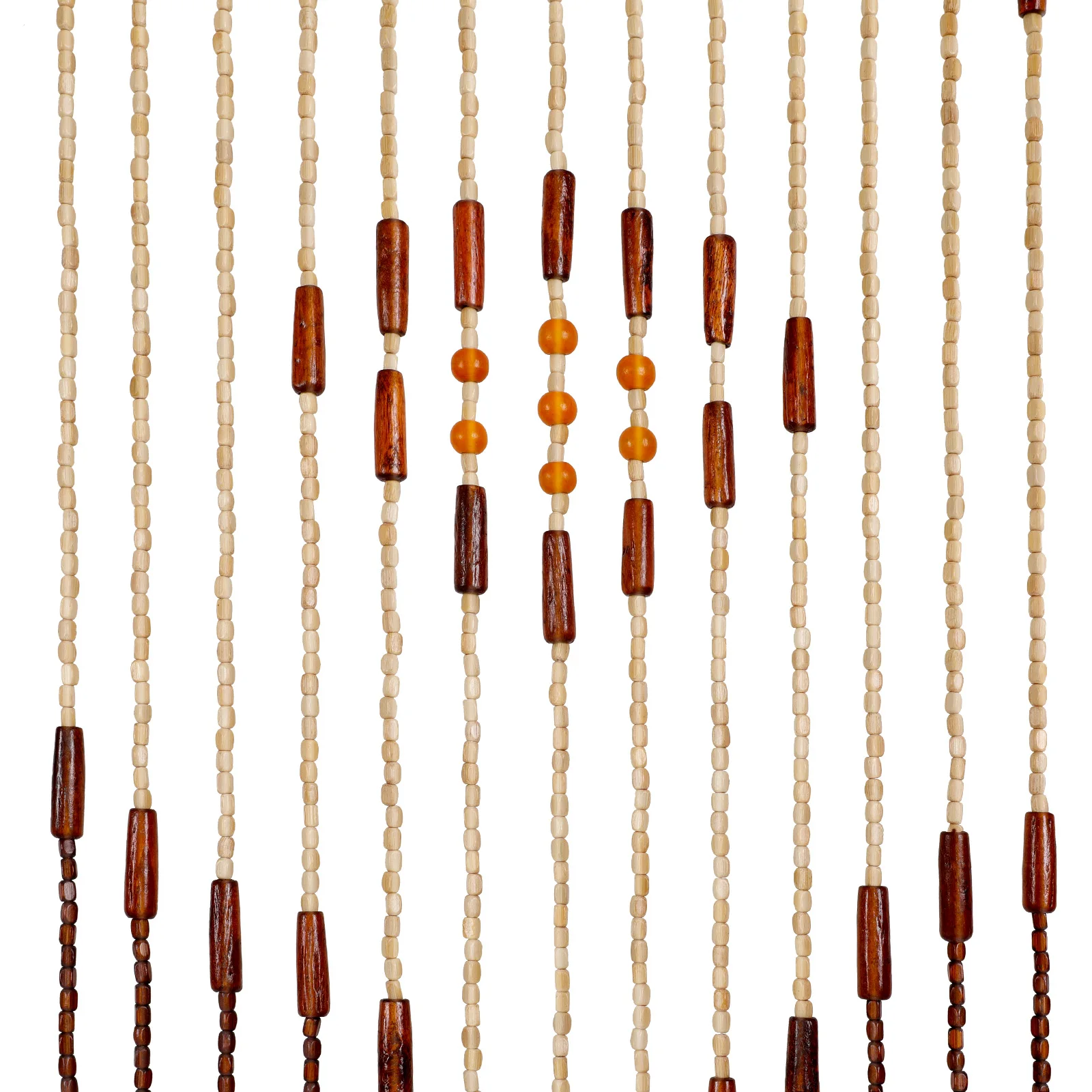 

208x90cm Wooden Bead Door Curtain 31 Strands Handmade Natural Wood Room Divider Boho Chinese Home Decor for Bedroom/Window