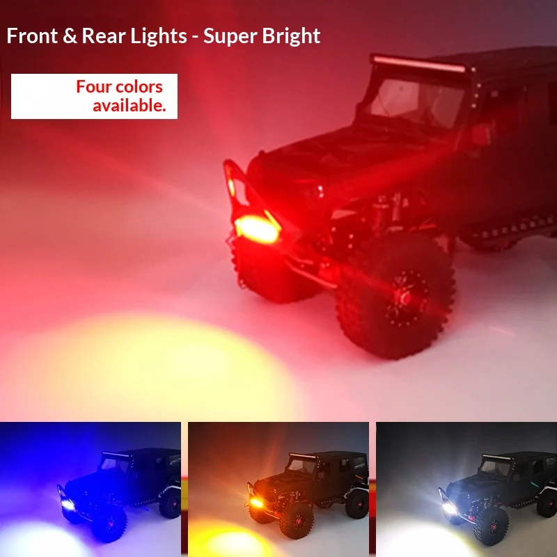 Remote Control Model Climbing Car Trx4 Modification Upgrade Km5 Axial Chassis Lights Top Row Lights 6v Fully Waterproof 100*20mm