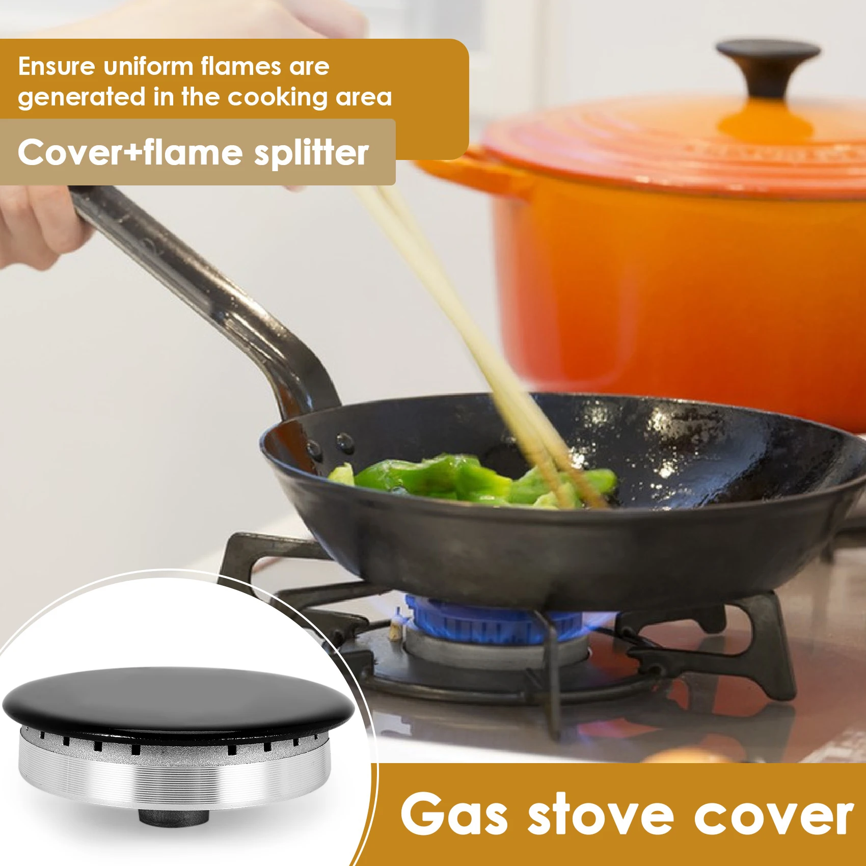 A26P Cooker Hat Set Stove Lid Upgraded, Oven Gas Hob Burner Crown Flame Cap, Gas Burner Flame Cap Fits Most Gas Stove Burners