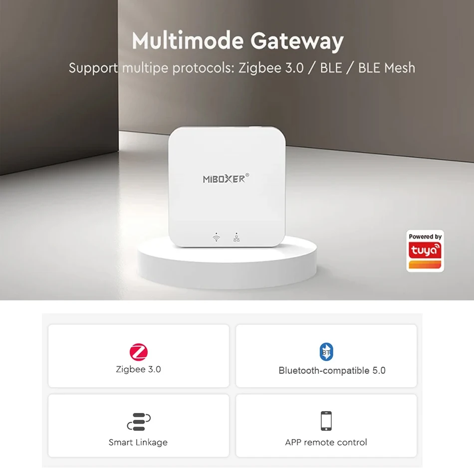 Miboxer ZB-Box3 WiFi Smart Zigbee 3.0+ Bluetooth-compatible mesh Multimode Gateway Support App control  voice control