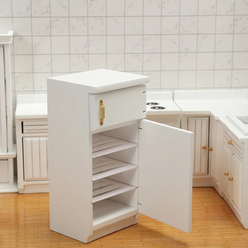 

Miniature Dollhouse Fridge Furniture Decoration Accessories Mini Refrigerator Kitchen Living Room Scene Model Ornaments 1PCS