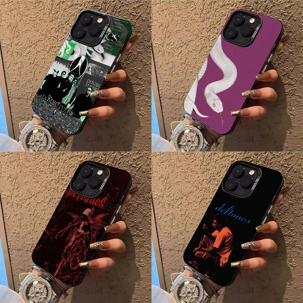 Private Music D-Deftones Phone Case For iPhone 17,16,15,14,13,12,X,8,Pro,Max,Plus,E,SE4,Air,Mini IMD Matte Black