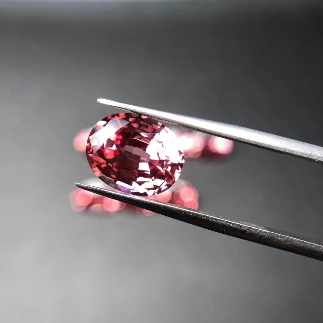 

2 шт./лот, выращенный в лаборатории овальный драгоценный камень Padparadscha на продажу