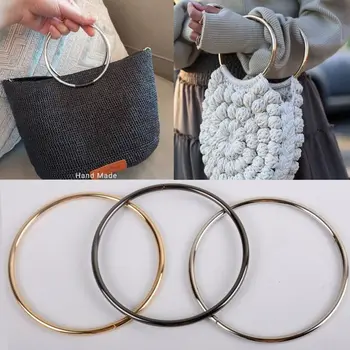 1x Metall Solide O-ring Tasche Griff Metall Strap Ersatz Handtasche Gepäck DIY Mode Hardware Zubehör 7,5/10 CM Nähen Rahmen