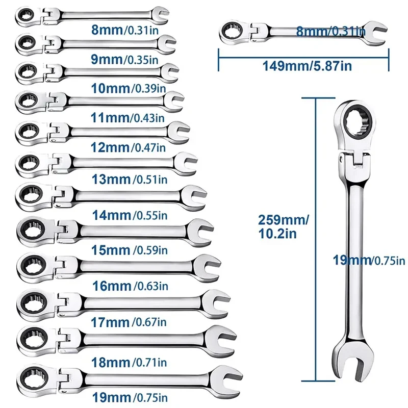 Multitool Wrench Ratchet Spanners Hand Tools Wrench Set Universal Car Wrench Car Repair Tools