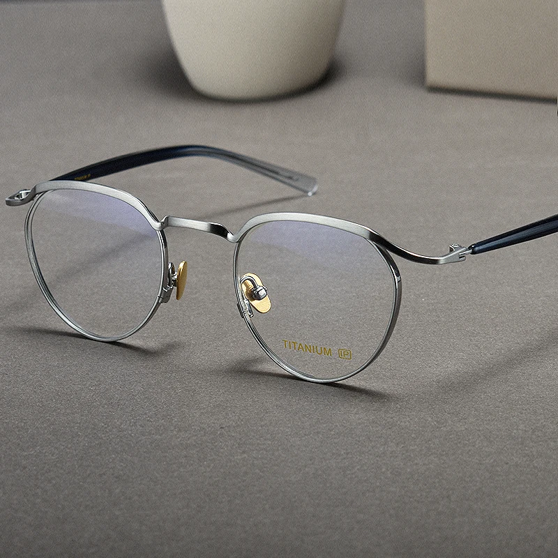 2025 Japanese Handmade Pure Titanium Oval Glasses Frame Men Women Brand Designer Optical Eyeglasses Vintage Prescription Eyewear