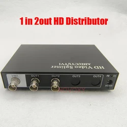 HD 1 In 2 Out AHD CVI TVI BNC Video Distributor Amplifier 1CH To 2CH Splitter For CCTV Security Camera DVR System