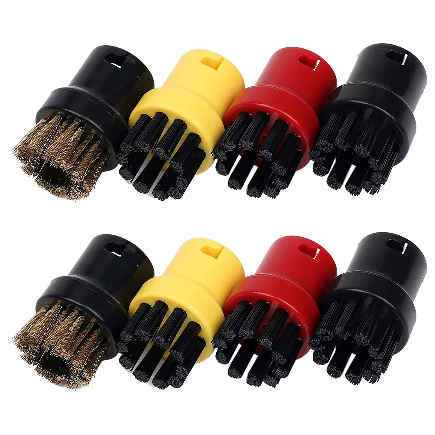 8Pcs Nylon + Brass Wire Brush, Steam Cleaning Nozzles for SC1 SC2 SC3 SC4 SC5 SC7 CTK1 Steam Cleaner