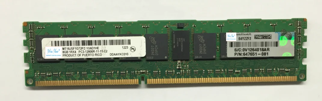 

Для 8GB DDR3 1600 647899-B21 647651-081 664691-001 Сервер 8G