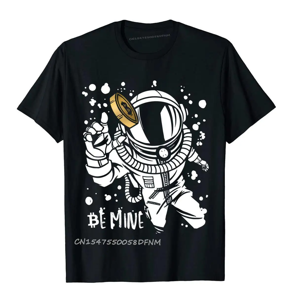 Bitcoin Astronaut Me Tops T Shirt Brand Oversized Premium Cotton Mens Top T-Shirts Leisure Camisas Hombre