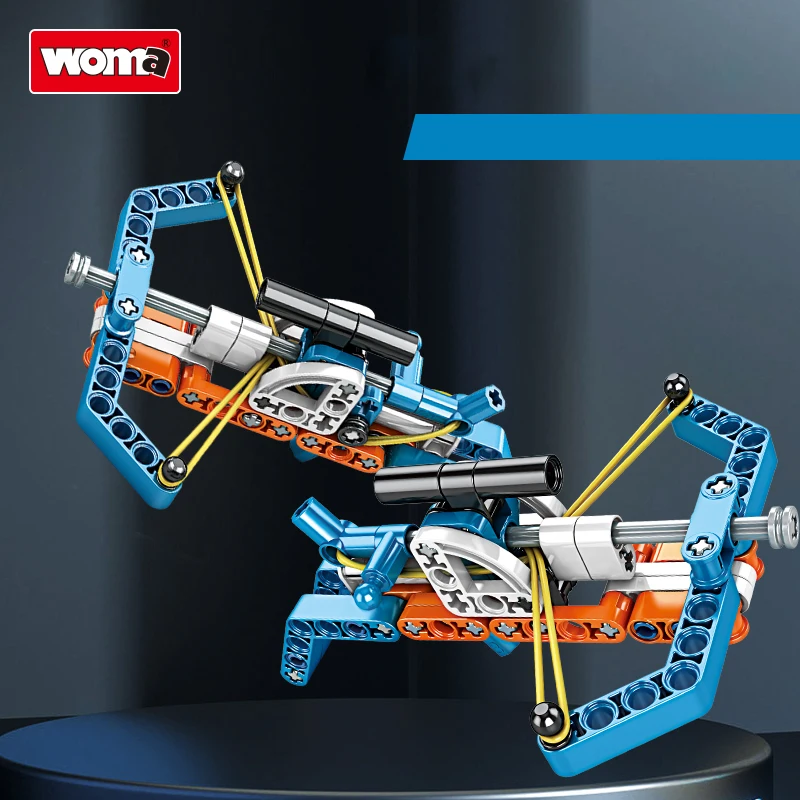 Crossbow building block set, DIY crossbow arrow building block toy, suitable for shooting enthusiasts, boys' gift
