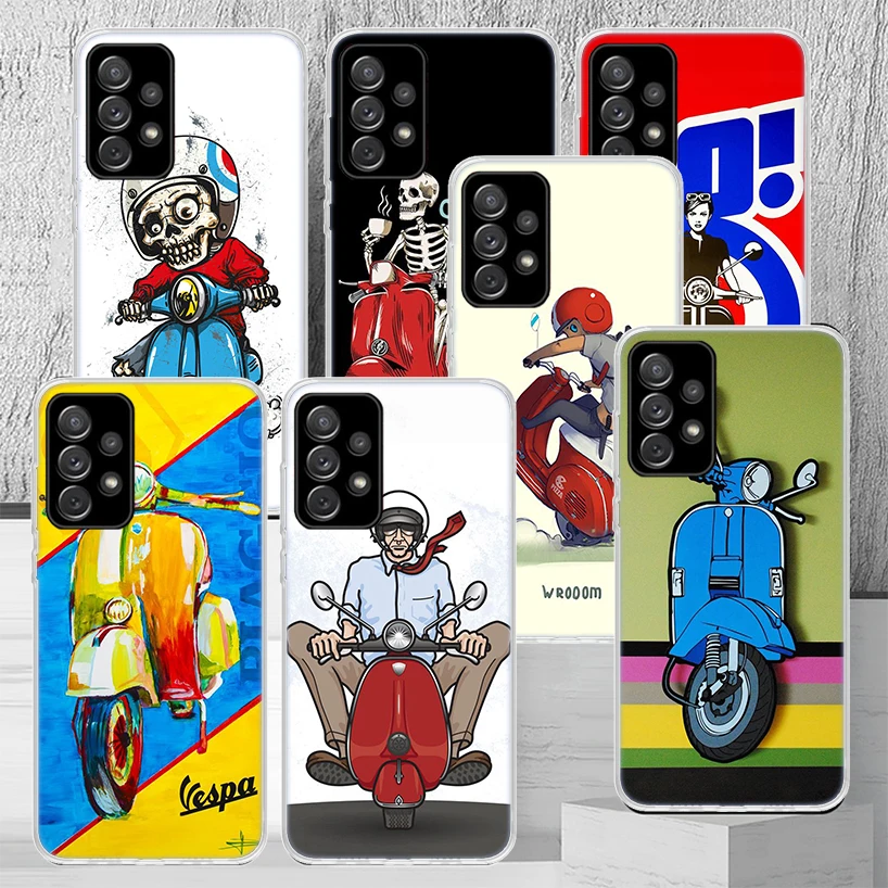 Vespa Scooter Motorcycle Phone Case Fundas For Samsung Galaxy A51 A50S A71 A70 A41 A40 A31 A30S A21S A20E A11 A10S A01 A6 A7 A8