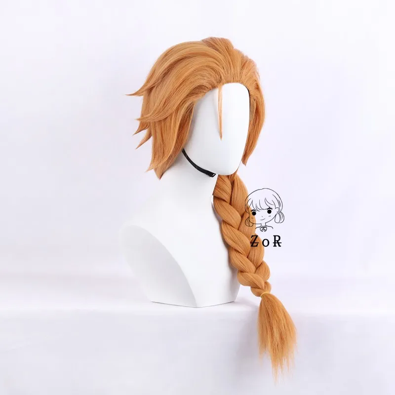 Gra Valorant Skye peruka do cosplay warkocz długie proste włosy syntetyczne męskie peruki na imprezę Halloween