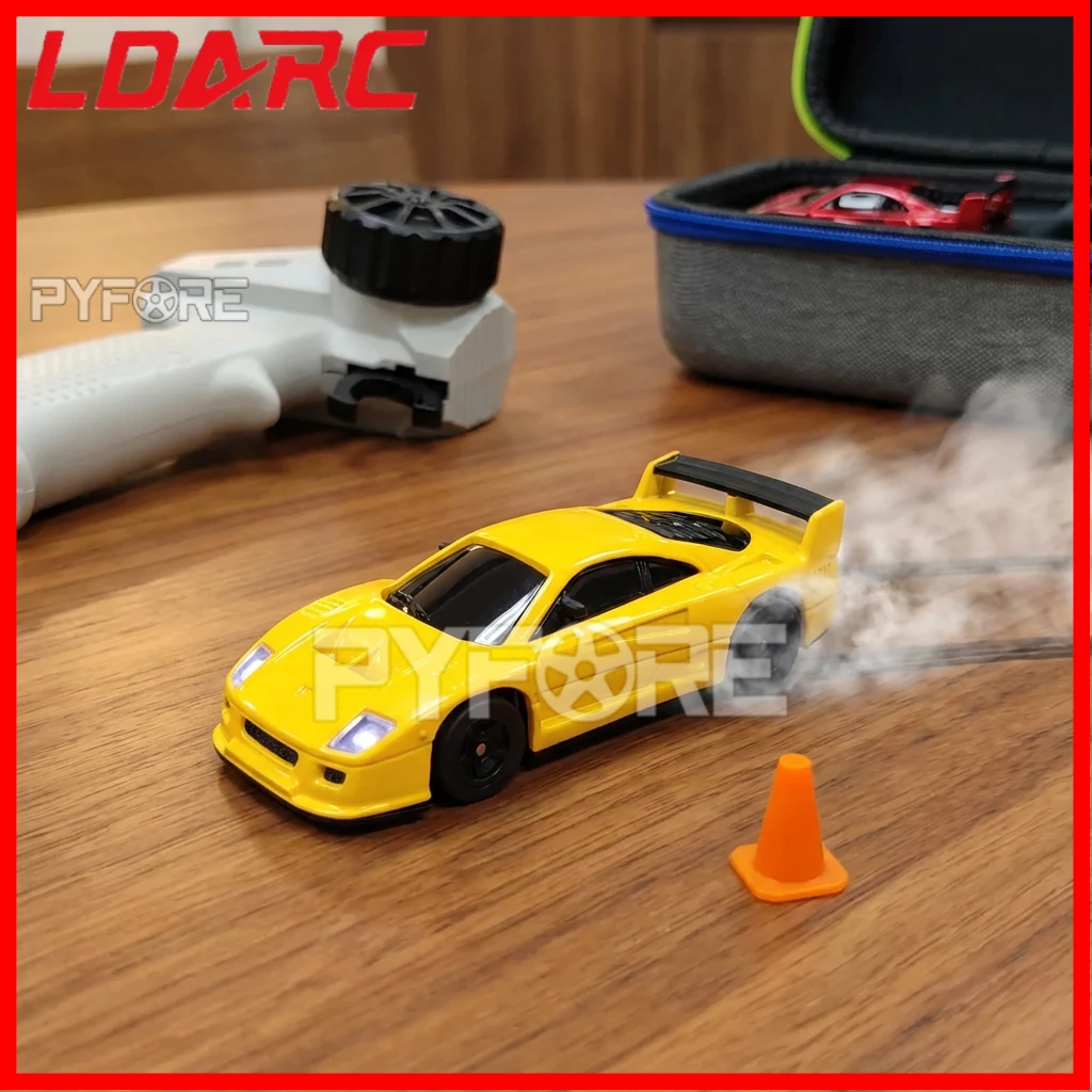 

LDARC S100 1/64 Mini On-Road Racing RC Car – RTR Electric Remote Control Tabletop Model Vehicle