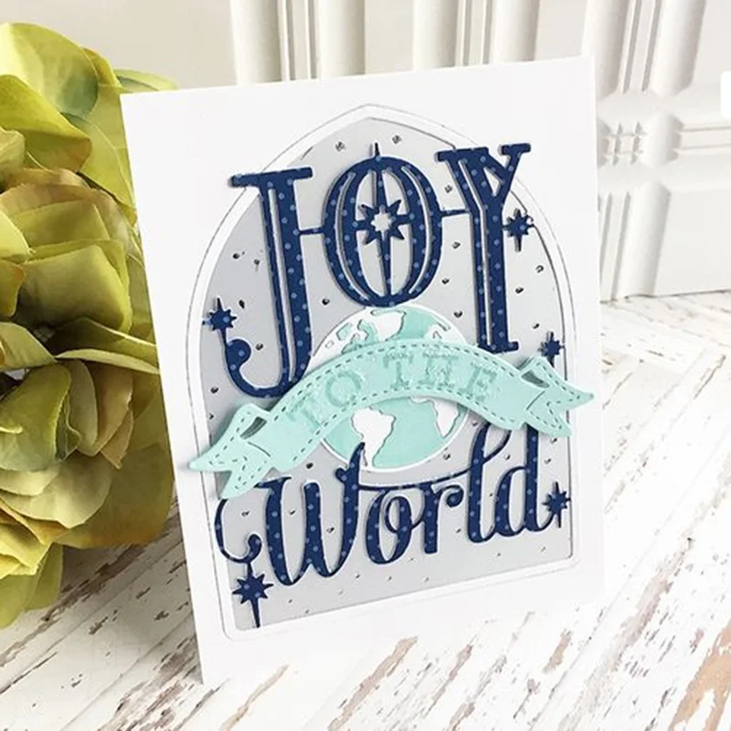FREUDE Welt karte Metall Schneiden Stirbt Schablone Scrapbooking Fotoalbum Karte Papier Präge Handwerk DIY