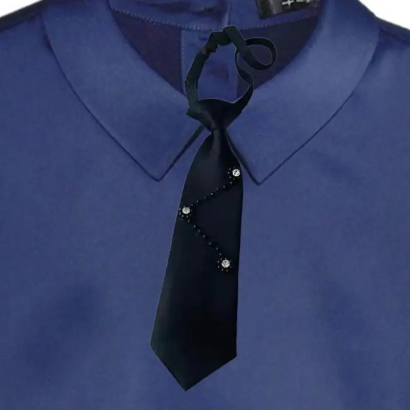39BD Vielseitige vorgebundene Uniform-Krawatten mit Perlen, Zubehör für Schuluniformen für Mädchen – Detail 3