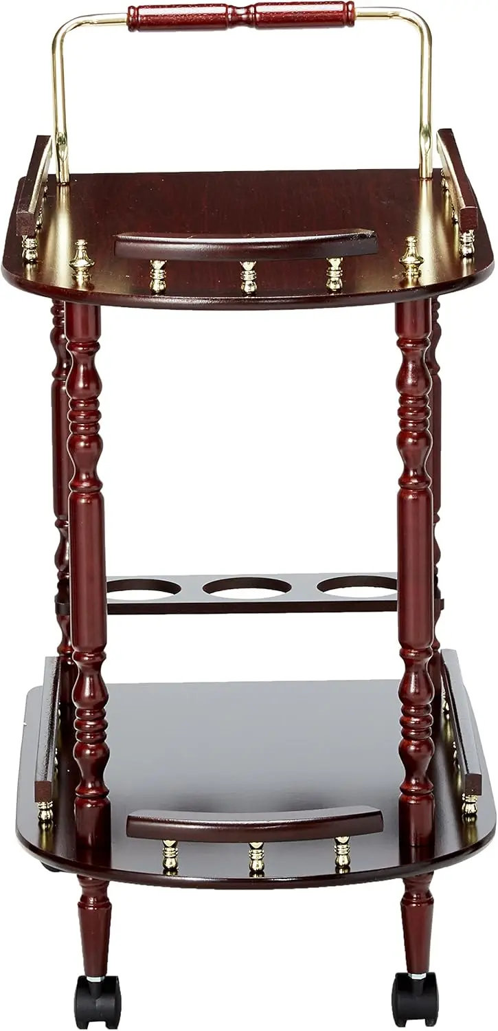 Palmer-2-Tier Servindo Carrinho, Merlot e Brass