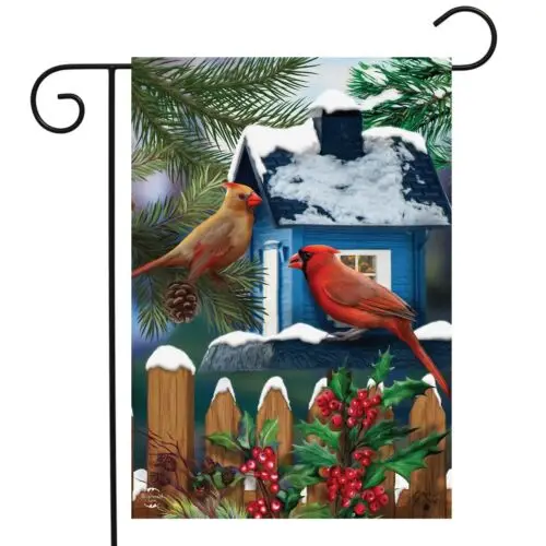 Snow Day Cardinals Garden Flag by Briarwood Lane 12.5