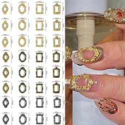 20Pcs Retro Baroque Metal Frame Nail Charms,10*15mm Alloy frame Jewelry ,3D Golden Hollowout Frames Glamour nails Decorations*-Y