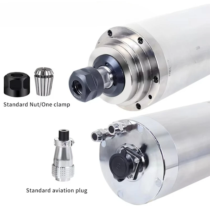 

3KW Machine Tools Accessories Water Cooled Motor ER20 100mm Cnc Router High Frequency Wood Working