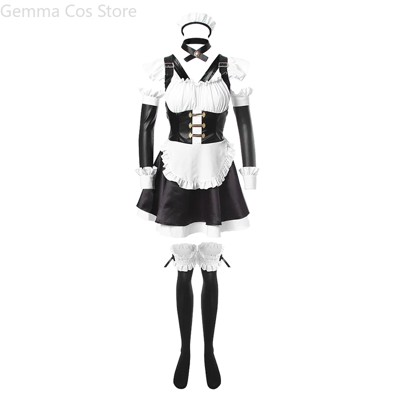 

Unisex Anime Cos Tamamo No Mae Cosplay Costumes Maid Outfit Dress Uniform Custom Size