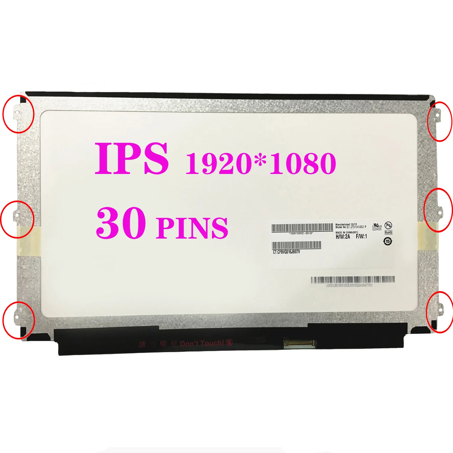 

Grade A LCD Display Panel B125HAN02.0 NV125FHM-N62 For Dell Latitude E7270 1920*1080 IPS 30 Pins Notebook Screen Replacement