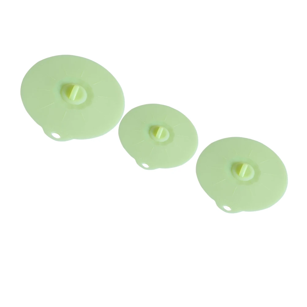 

3pcs Silicone Sealed Lids Microwave Safe Watertight Covers Fits Bowls Plates Pots Keeps Warm Hygiene Dust Resistant Kitchen Bar