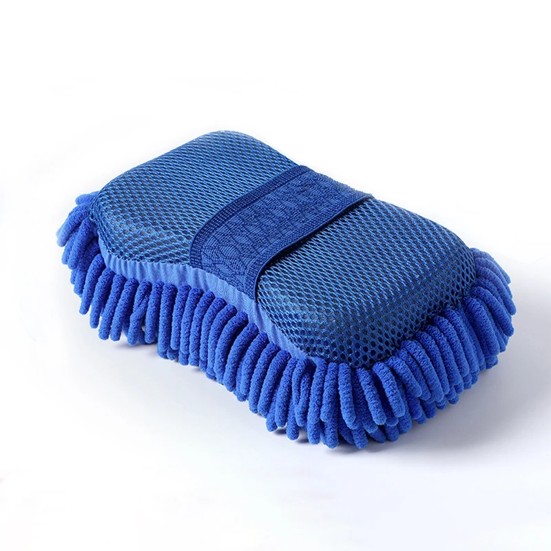 Éponge de lavage de voiture en chenille microcarence, tampon de brosse de lavage, serviette de lavage, gants automatiques, accessoires de style, gadget d'entretien