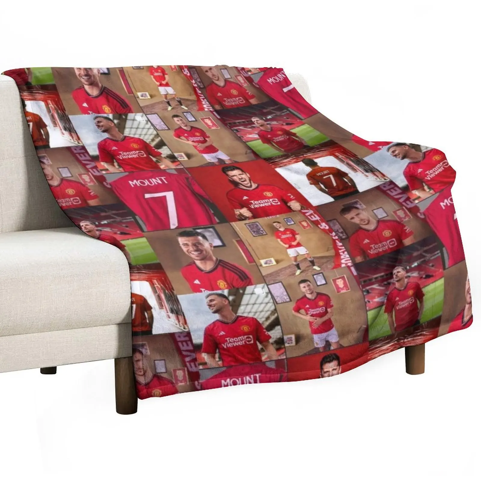Mason Mount United Throw Blanket Thins Bed covers Hairy Bed linens Heavy christmas gifts Blankets