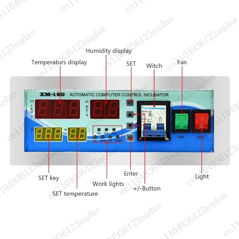 Controlador de temperatura digital XM 18D 12V AC/DC Termostato de incubadora automática con pantalla LCD
