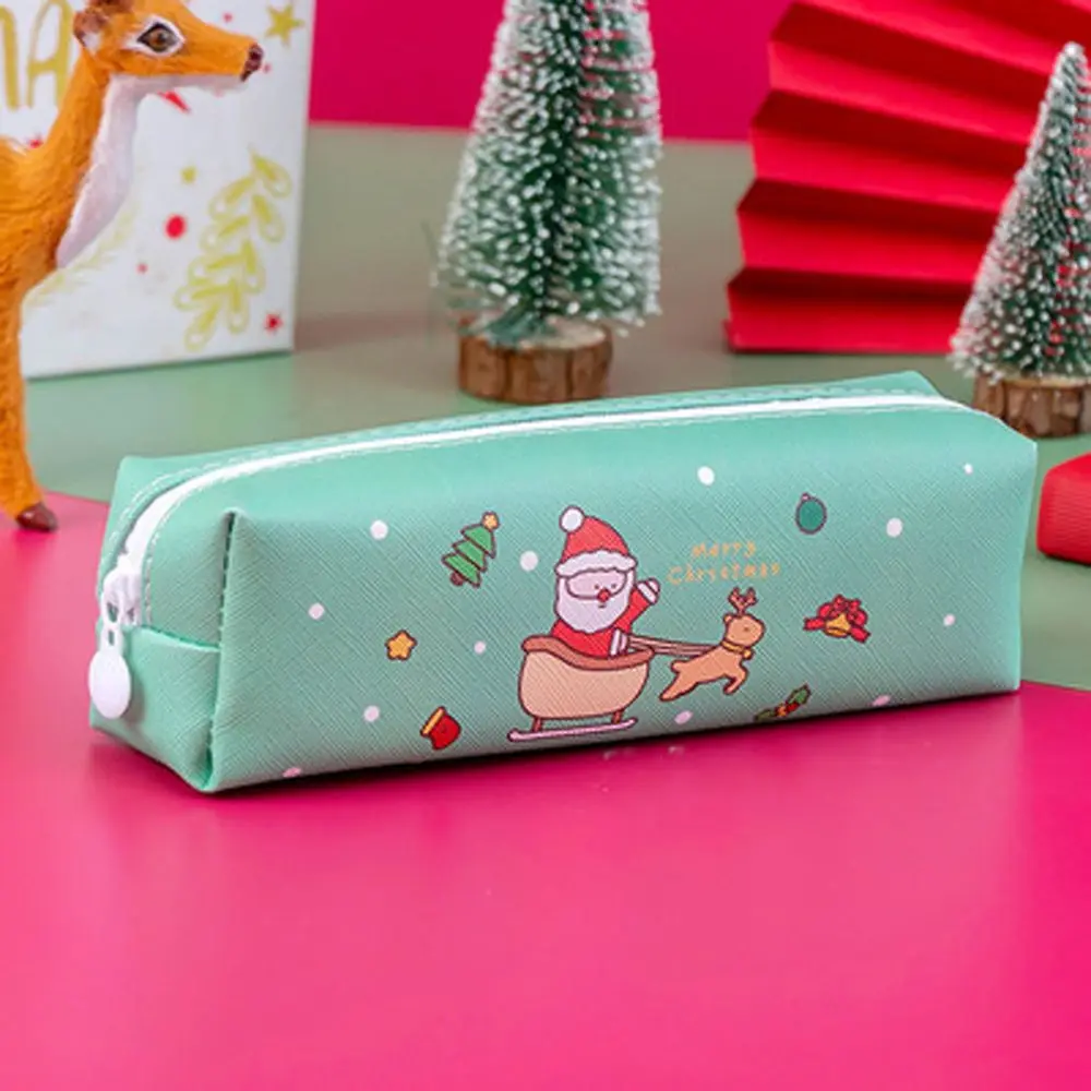 

Korean Large Capacity Santa Claus Zipper Snowman Christmas Pencil Bag Stationery Supplies Christmas Pencil Case Christmas Tree