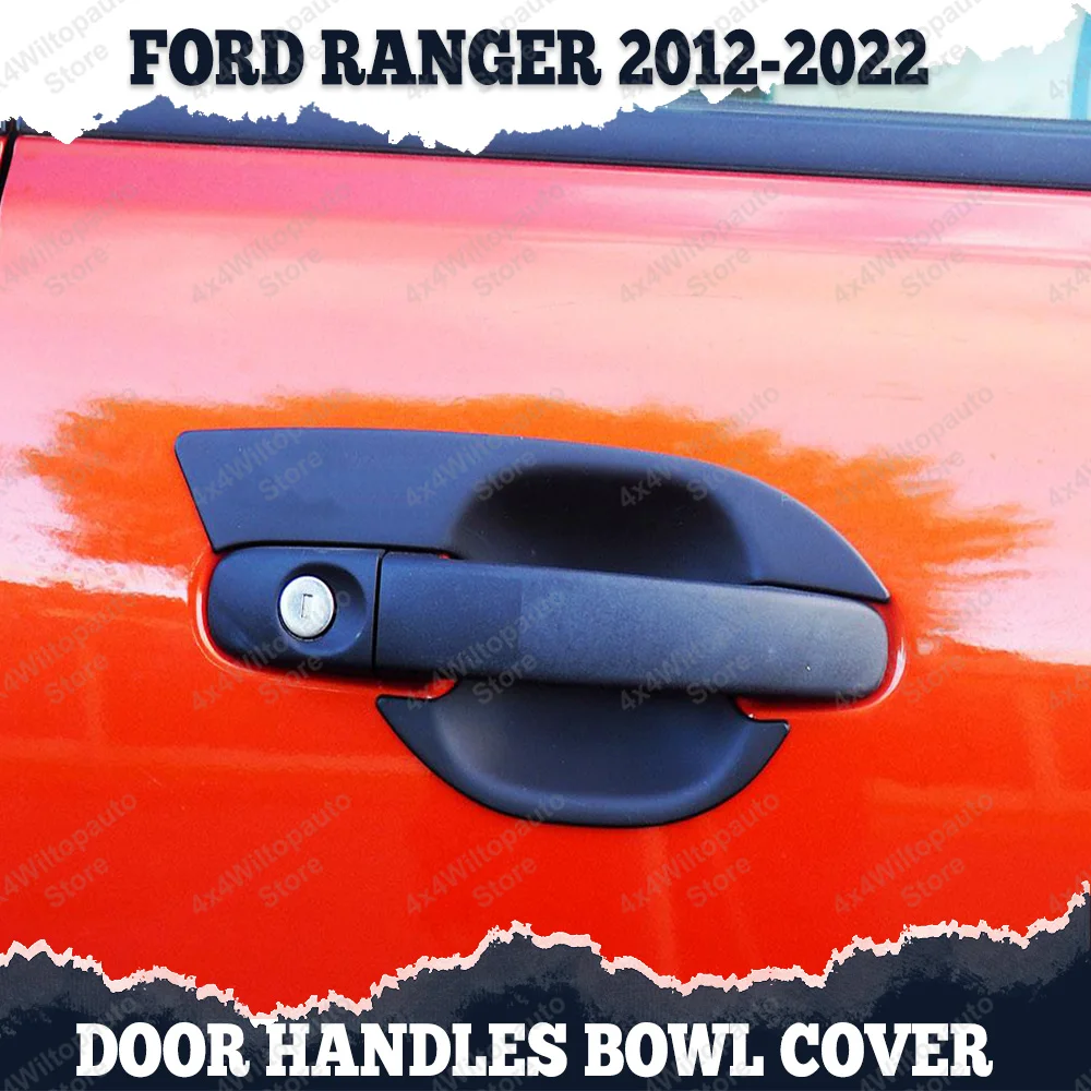 

Door Handles Bowl Inserts Cover Protector Door Handle Cover for Ford Ranger 2012-2022 T6 T7 SPORT XL XLT XLS Wildtrak Limited