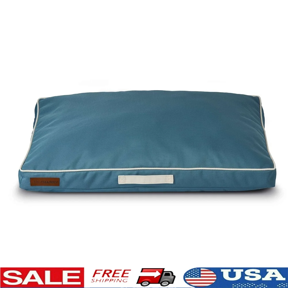 

Durable Chew Resistant Dog Bed Travel Friendly Water Resistant Easy Carry Large Pet Bedding Machine Washable 38"x28