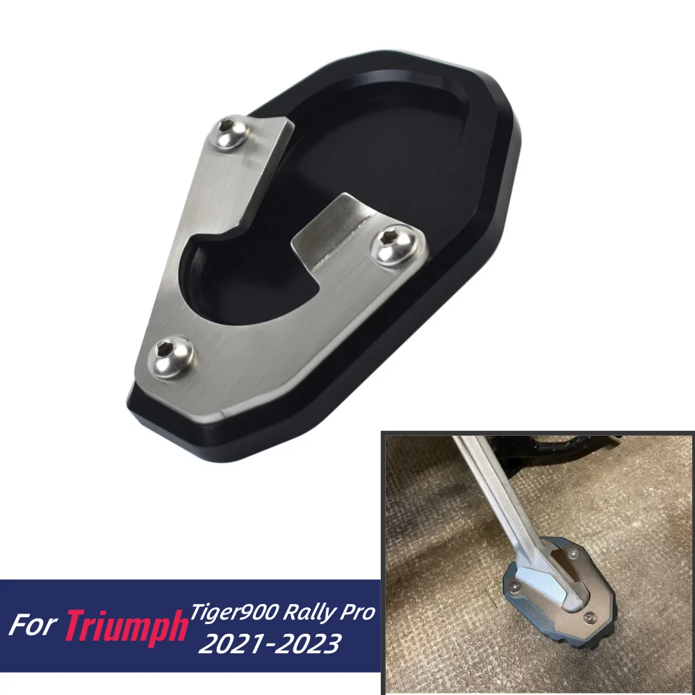 

For Triumph Tiger 900 Tiger900 Rally Pro 2021-2023 Side Kickstand Extension Plate Motorcycle Stand Enlarger Support Foot Pad