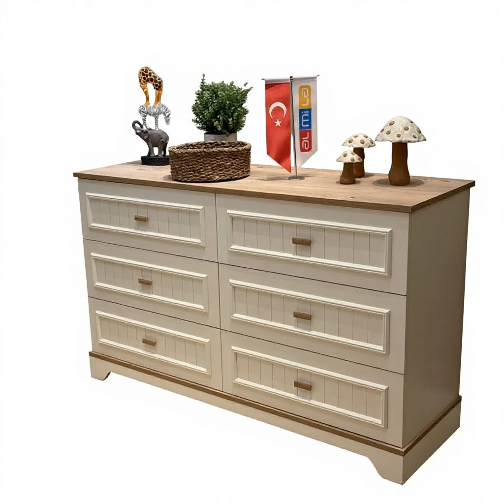 xx-Wood Chest of 6 Drawers Bedroom Dresser  with Large Storage for Bedroom*