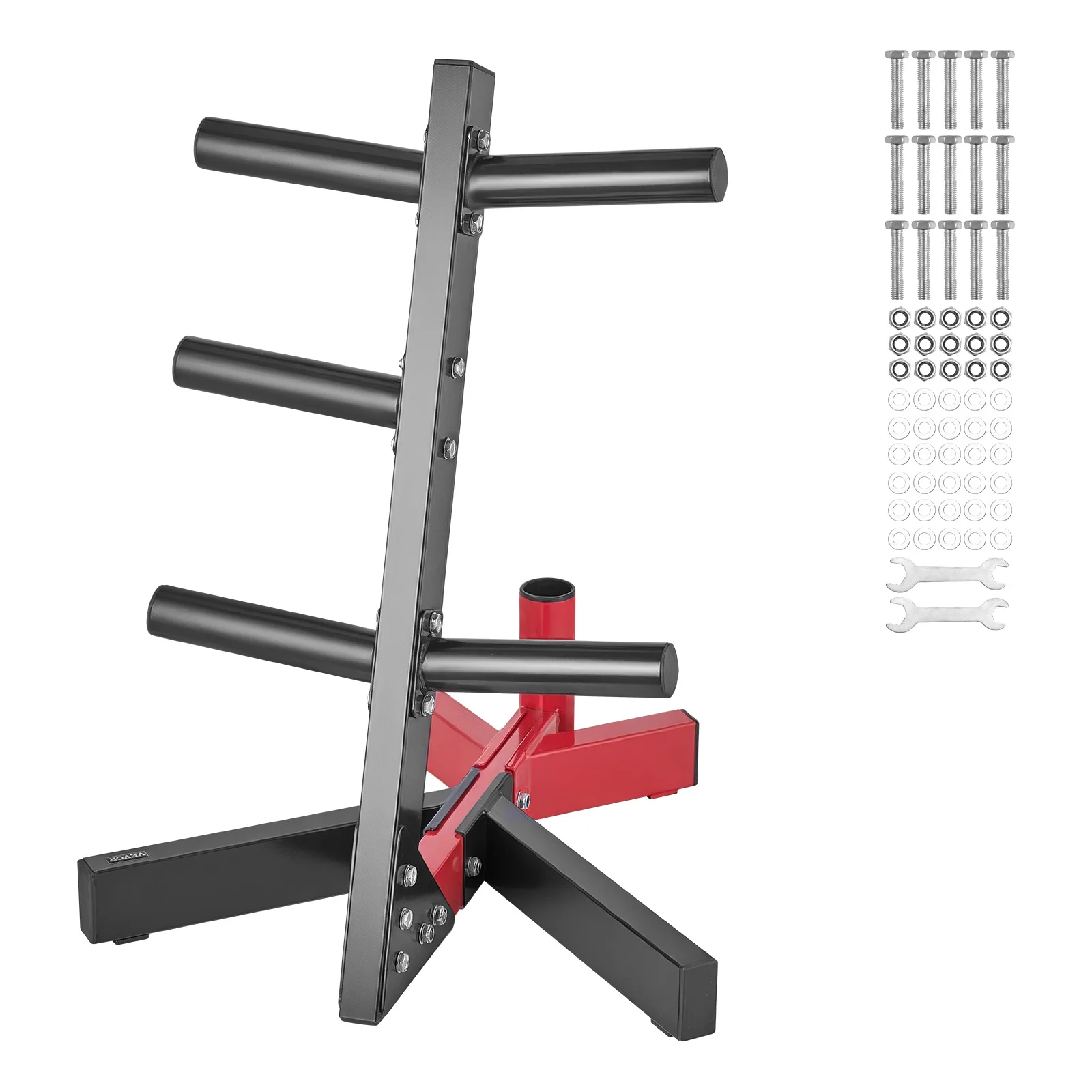 VEVOR Hantelscheibenständer L-Rahmen-Hantelscheibenbaum für 2 Zoll Hantelscheiben, Standard-Hantelscheibenbaum, 227 kg Tragkraft, Gewichtsaufbewahrungshalter, Langhantelständer