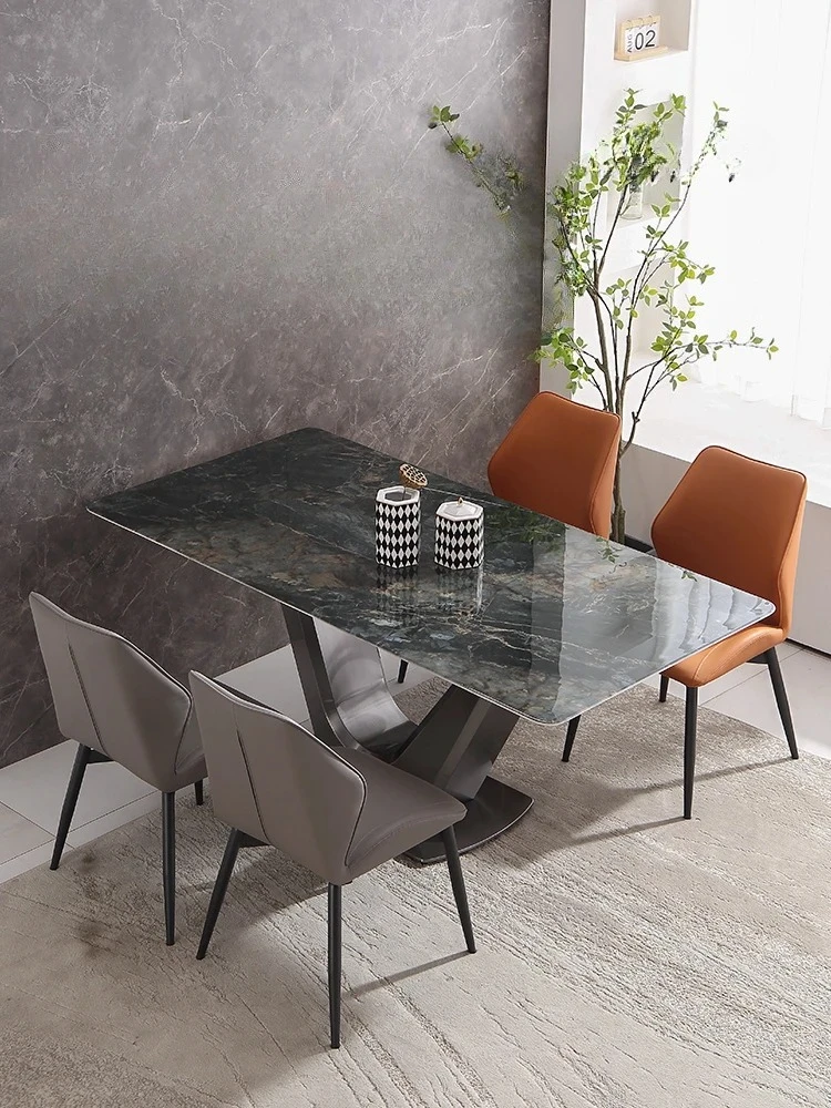 Italian Marble Chinese Style Dining Table Household Minimalist Dining Table