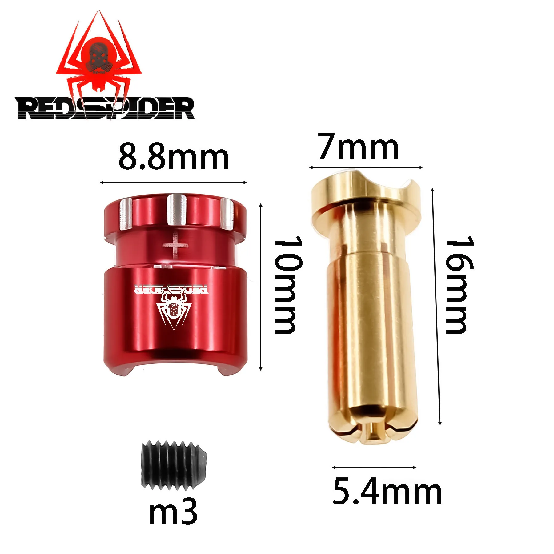 RS Red Spider Flat Run Climbing Model Car Battery Banana Head Grignard Battery Modified 90 Degree Outlet Plug