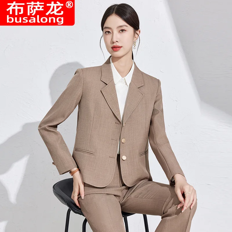 High-End Temperament Suit Women2024Autumn New Korean Style Small Suit Bell-Bottom Pants Commuter Workwear