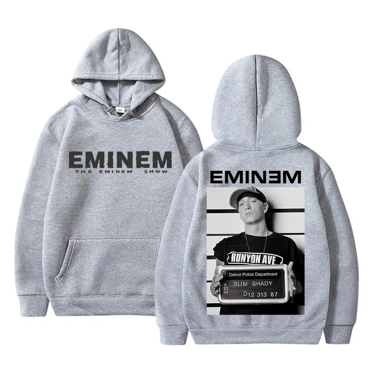 Sudadera con capucha de rapero Eminem Shim Shady Hip Hop para hombres y mujeres, Sudadera con capucha de algodón polar, Tops de moda masculina, ropa de calle Vintage