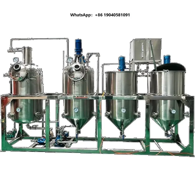 2T/day Sunflower Cooking Oil Refining Machine Wholesale Cotton Seeds Oil Refinery Equipment