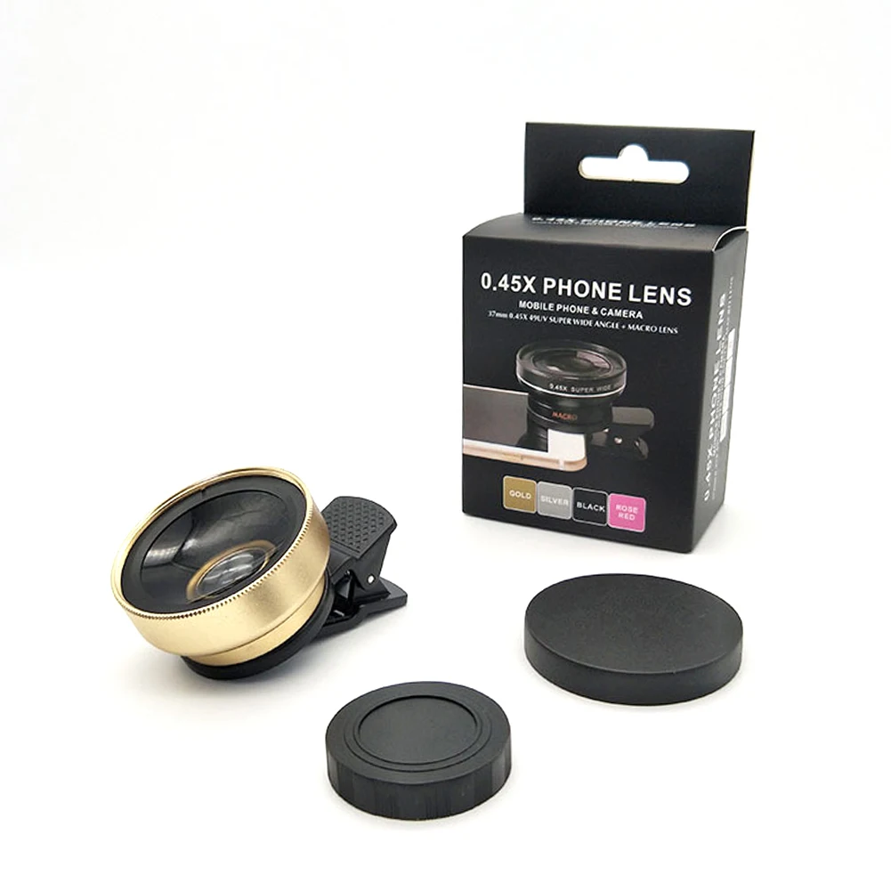 Professional Super Wide-Angle + Macro HD Lens 0.45X 49UV Super Wide-Angle + Macro HD Lens for iPhone Android