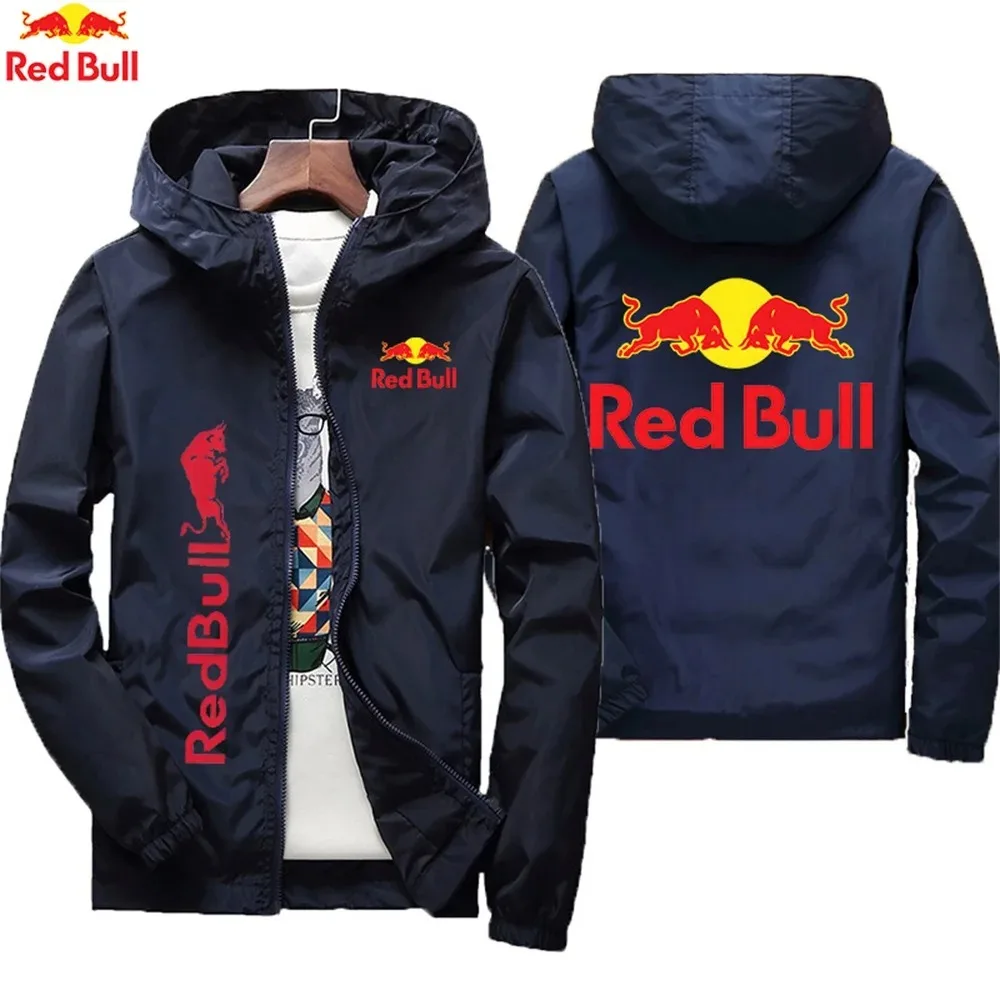 

Мужская и женская осенняя куртка с логотипом Red Bull Racing Team 2025, ветрозащитная повседневная спортивная одежда, модный гоночный костюм на открытом воздухе