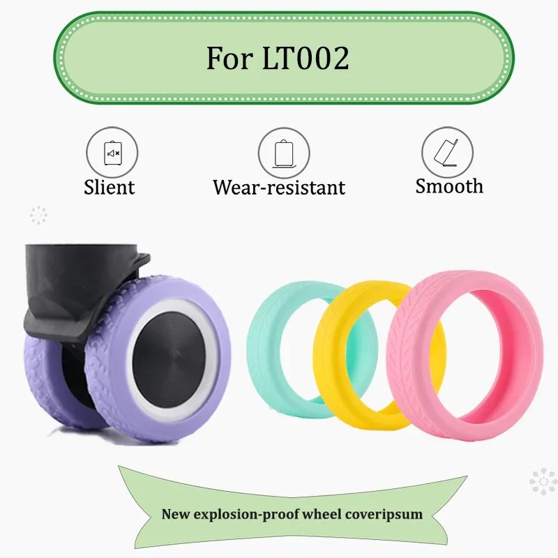 

For LT002 Ultra-Quiet Luggage Accessories Durable Rubber Wheels Reduce Noise Universal Wheel Replacement Covers