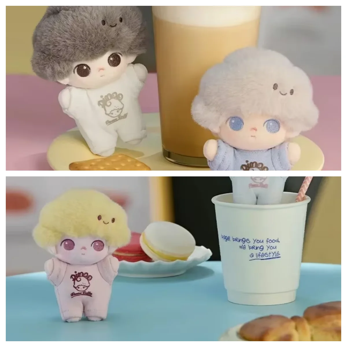 

POP MART DIMOO Crush on Coffee Series-Soft-faced Plush KeychainBlind Box Guess Bag Original Toys Doll Cute Anime Figure Ornament