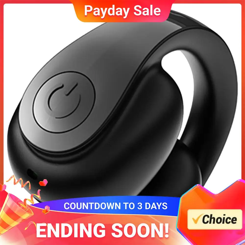Wireless Ear Clip On Earphone Bluetooth-Compatible 5.4 EarBuds Noise Canceling Clip On Headphone Waterproof for Running Workout