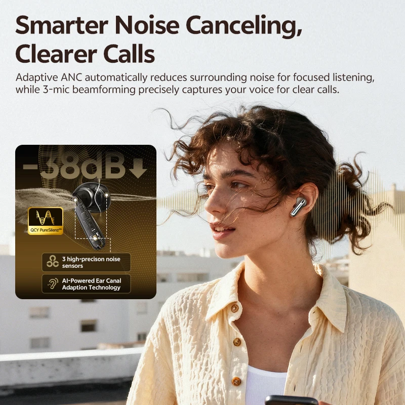 Fone de Ouvido Sem Fio QCY AilyBuds E50 HT11 Bluetooth 6.0 — foto 3