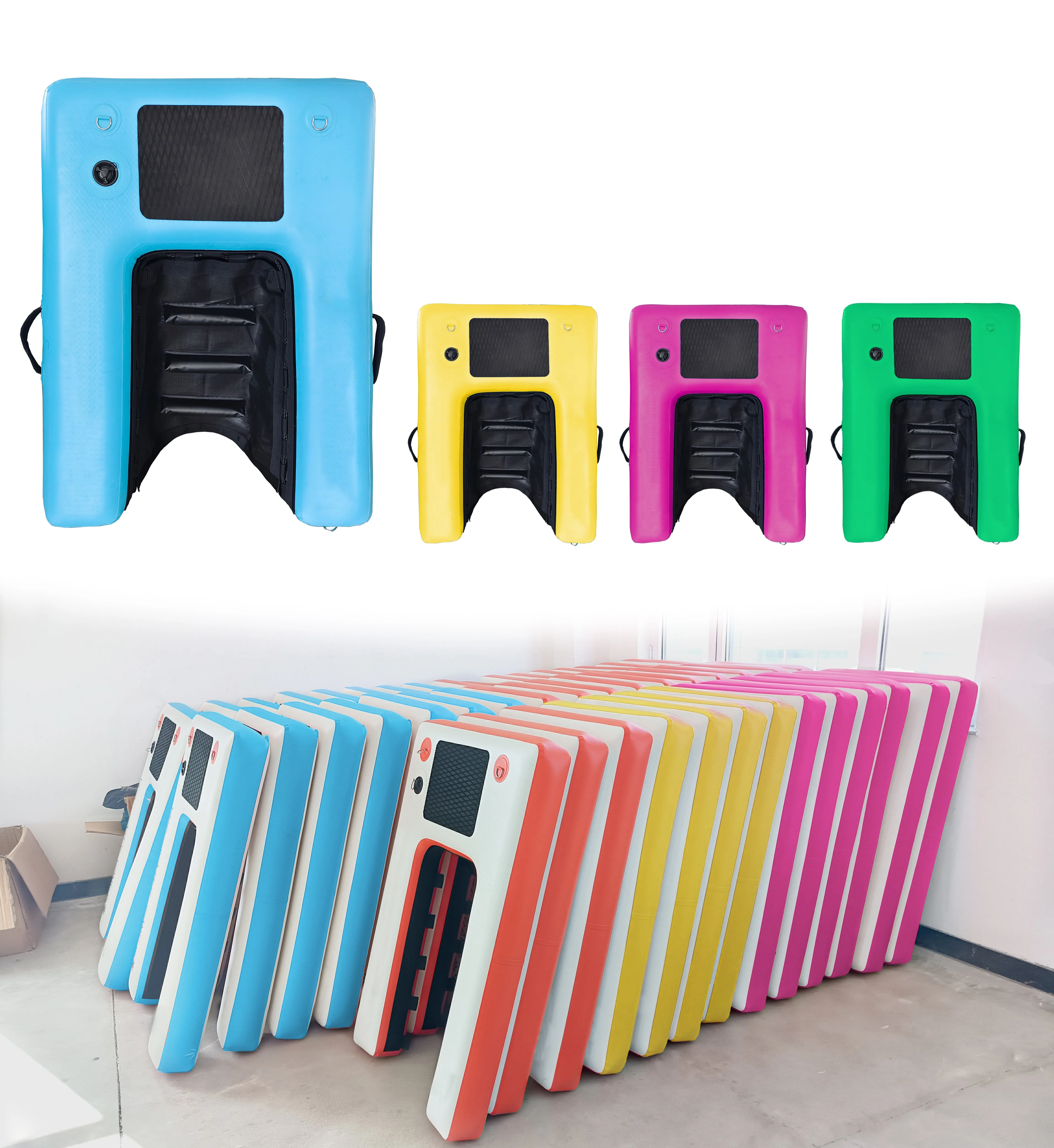 

Large Inflatable Dog Water Ramp Dog Pool Boat Water Ladder with High Stability Non-Slip EVA Platform